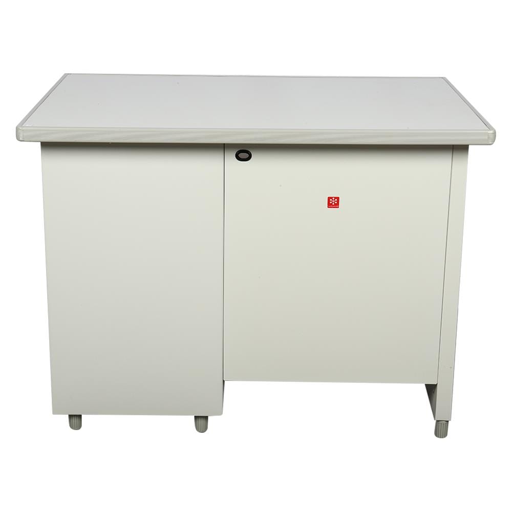 โต๊ะทำงานเหล็ก LUCKY WORLD DX-40-3-EG 120 ซม. สีน้ำตาล