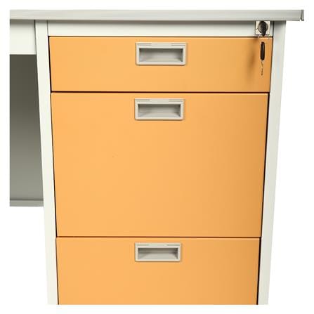 โต๊ะทำงานเหล็ก LUCKY WORLD DX-40-3-EG 120 ซม. สีน้ำตาล_3