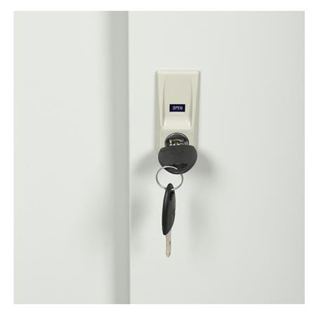 ตู้เหล็กบานเลื่อนทึบ LUCKY WORLD KSS-90-TG สีเทาทราย_3