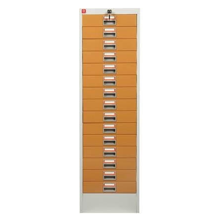 ตู้ลิ้นชักเหล็ก 15 ลิ้นชัก LUCKY WORLD CDX-15-EG สีน้ำตาล_1