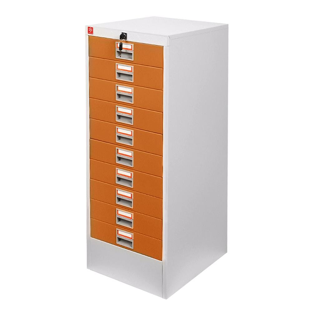 ตู้ลิ้นชักเหล็ก 10 ลิ้นชัก LUCKY WORLD CDX-10-EG สีน้ำตาล