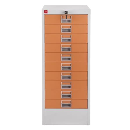 ตู้ลิ้นชักเหล็ก 10 ลิ้นชัก LUCKY WORLD CDX-10-EG สีน้ำตาล_1