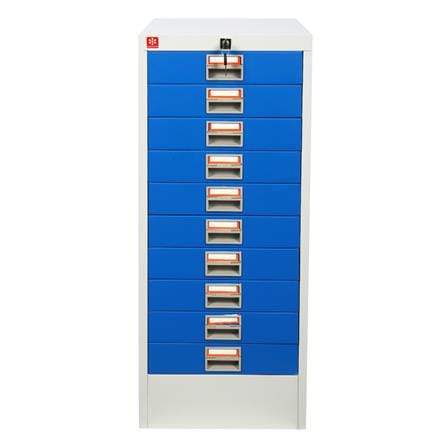ตู้ลิ้นชักเหล็ก 10 ลิ้นชัก LUCKY WORLD CDX-10-RG สีน้ำเงิน_1