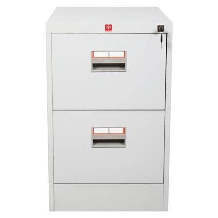 ตู้ลิ้นชักเหล็ก 2 ลิ้นชัก LUCKY WORLD KCDX-2-TG สีเทาทราย_1
