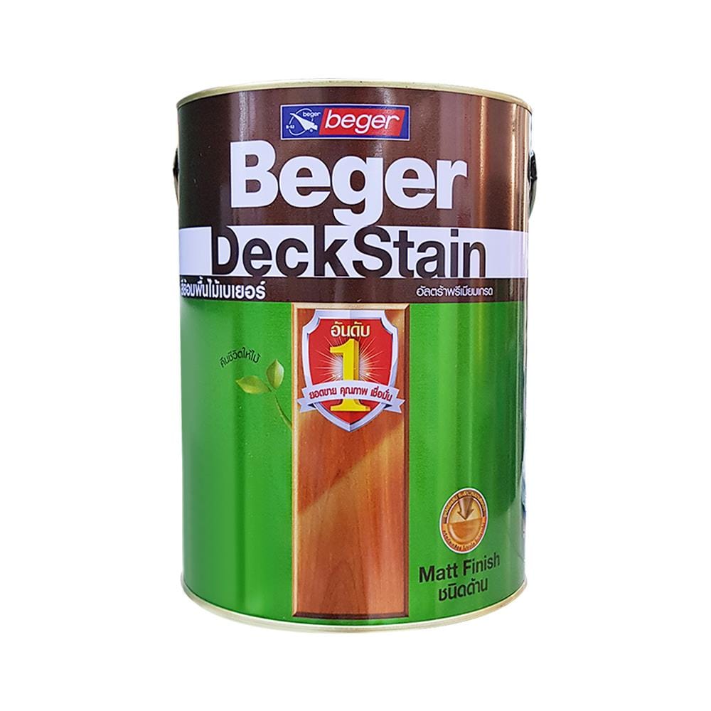 สีย้อมพื้นไม้ ชนิดด้าน BEGER DECKSTAIN 3909 สีมะฮอกกะนี 1 แกลลอน