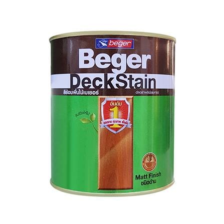 สีย้อมพื้นไม้ BEGER DECKSTAIN 3909 สีมะฮอกกะนี ด้าน 1/4 แกลลอน