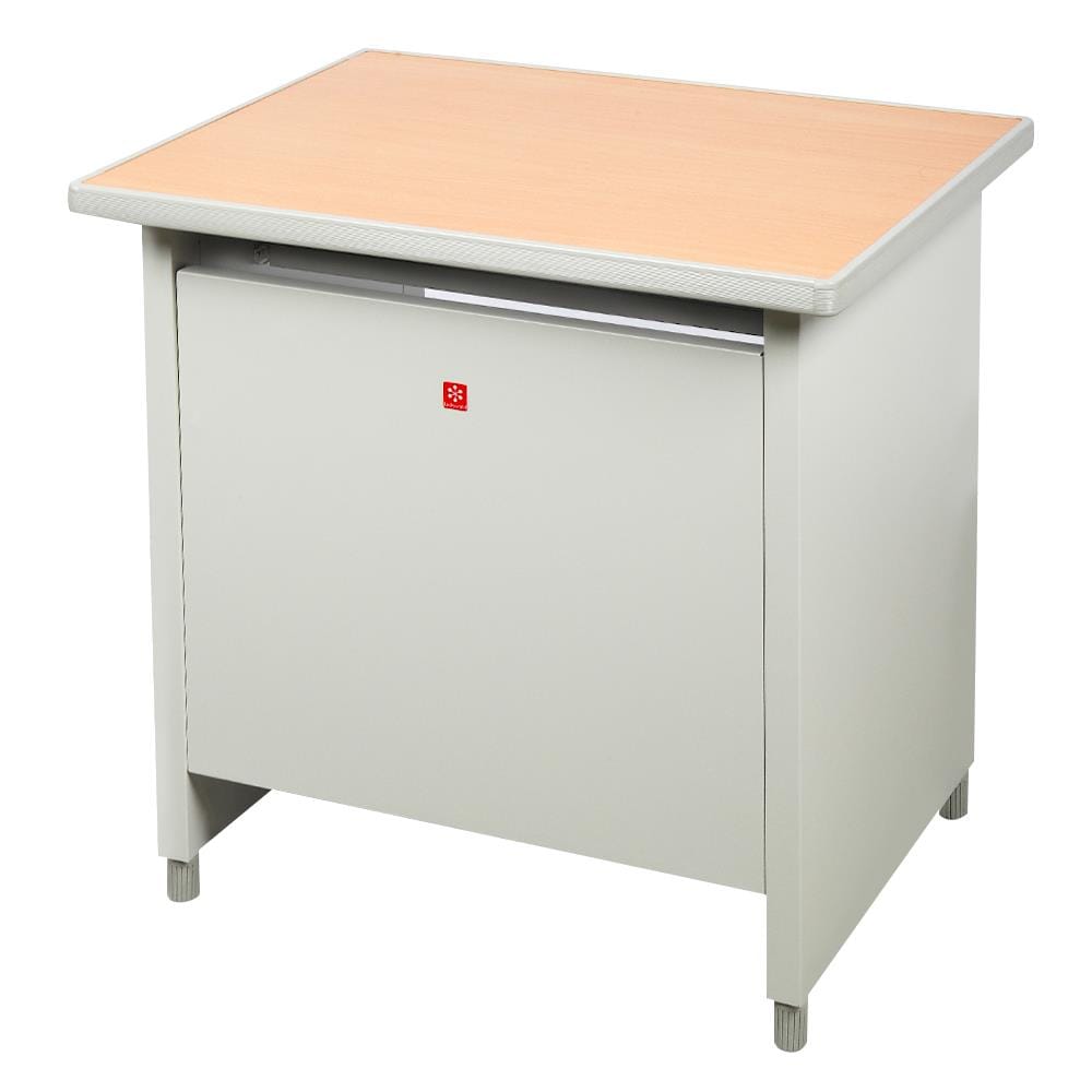 โต๊ะคอมพิวเตอร์เหล็ก LUCKY WORLD KCP-590C-TG 80 ซม. สีเทาทราย