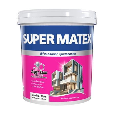 สีน้ำทาภายนอก ชนิดด้าน TOA SUPERMATEX SM100 สีขาว 5 แกลลอน_0