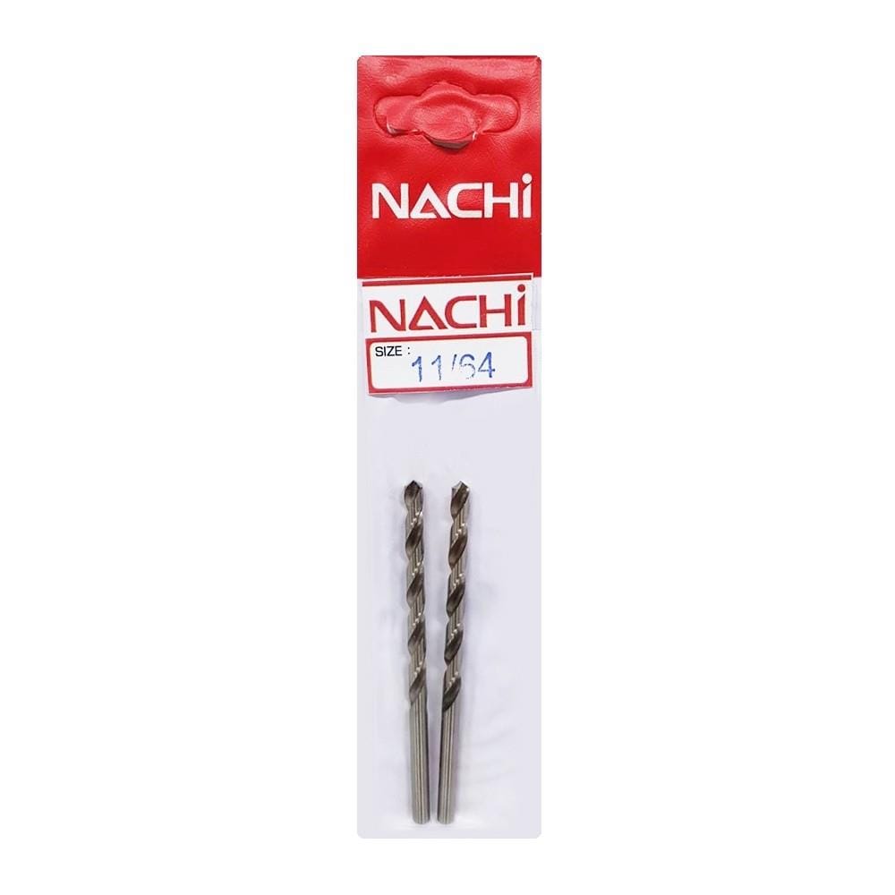 ดอกเจาะเหล็ก NACHI 11/64 นิ้ว แพ็ก 2 ชิ้น