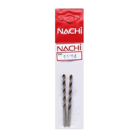 ดอกเจาะเหล็ก NACHI 11/64 นิ้ว แพ็ก 2 ชิ้น_0