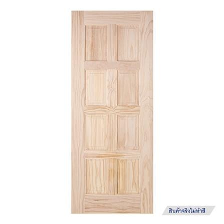 ประตูไม้สนนิวซีแลนด์ MODERN DOORS L.116-8 80X200 ซม. สีธรรมชาติ ไม่เจาะลูกบิด_0