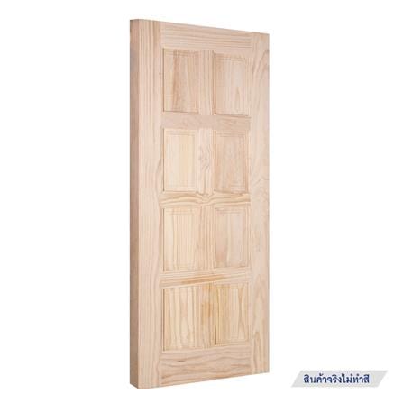 ประตูไม้สนนิวซีแลนด์ MODERN DOORS L.116-8 80X200 ซม. สีธรรมชาติ ไม่เจาะลูกบิด_1