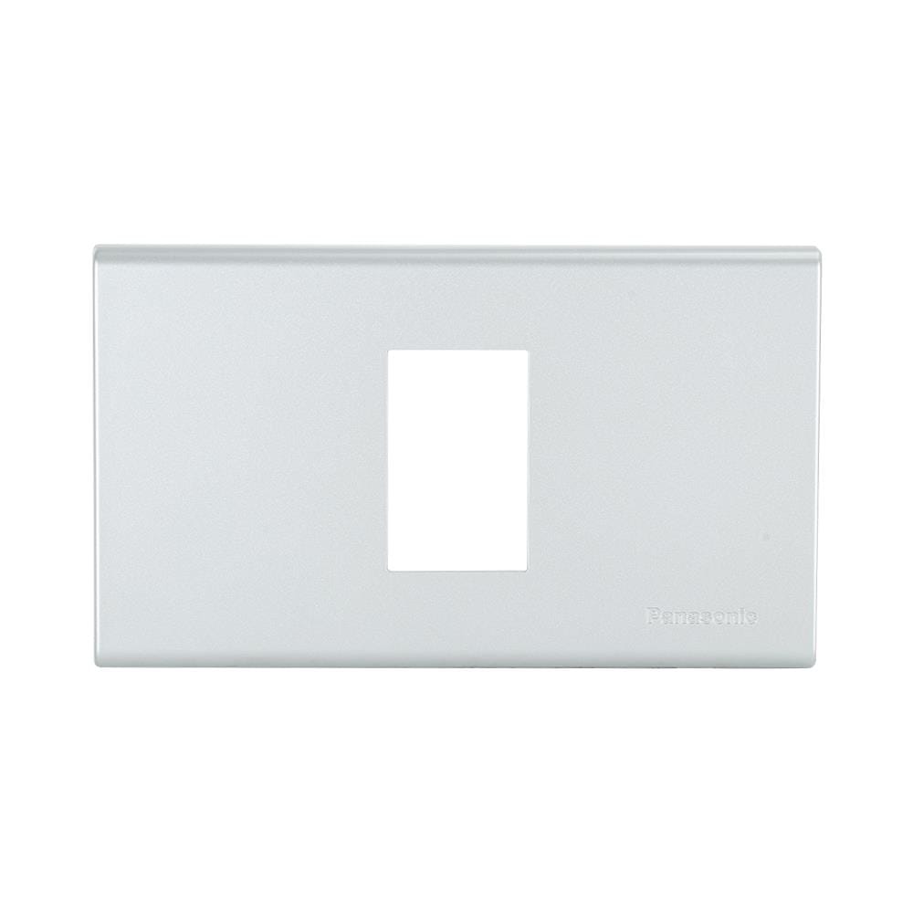 หน้ากาก 1 ช่อง PANASONIC WEG6801MW สีเงิน