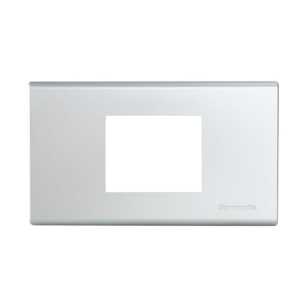 หน้ากาก 2 ช่องกลาง PANASONIC WEG68029MW สีเงิน