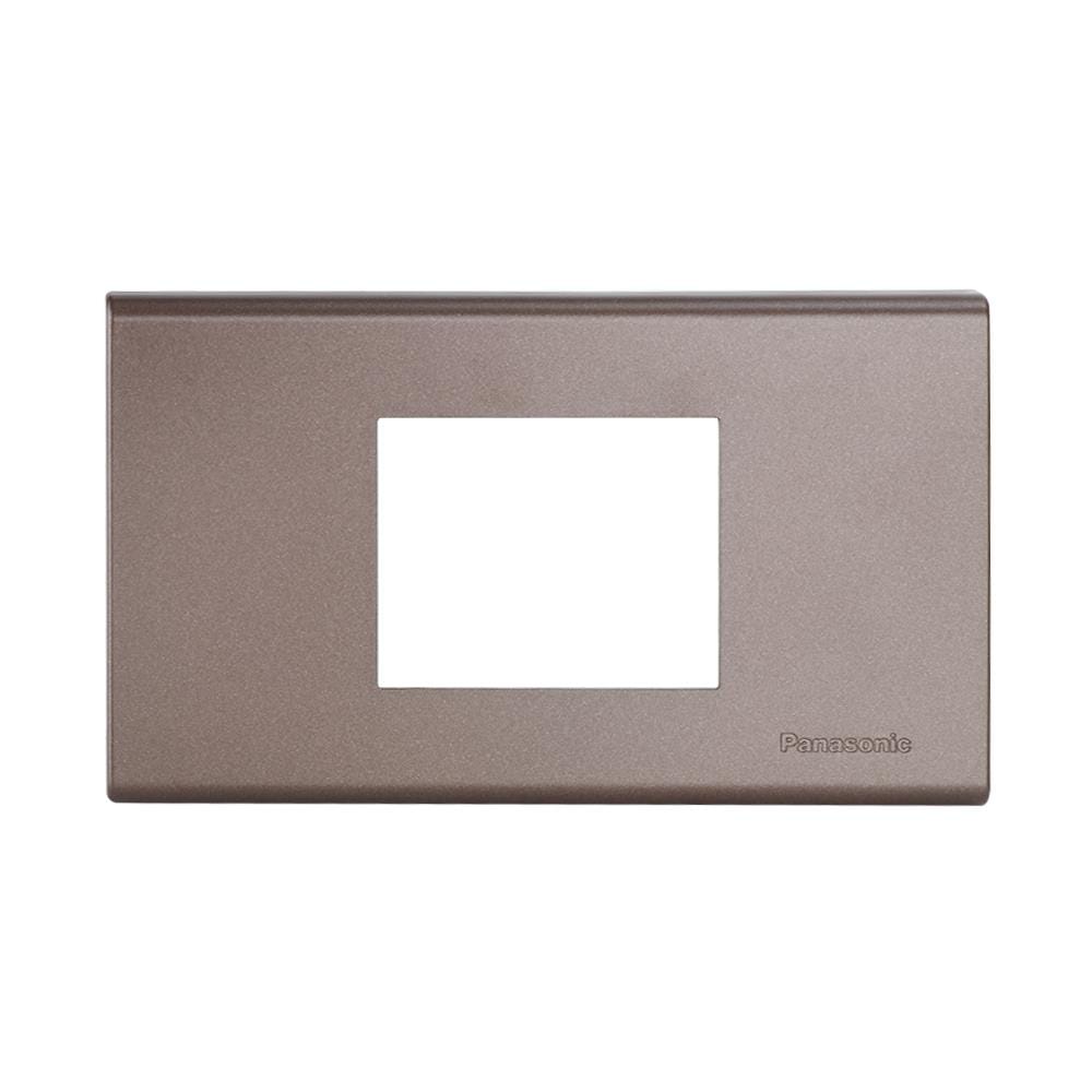 หน้ากาก 2 ช่องกลาง PANASONIC WEG68029MA สีน้ำตาล