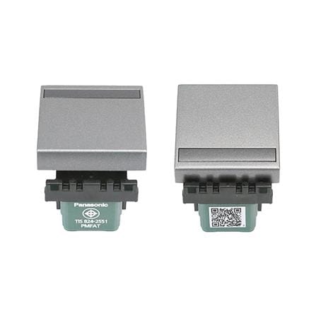 สวิตช์ 2 ทาง PANASONIC WEG5522 MH ขนาด 1.5 ช่อง สีเทาดำ_3