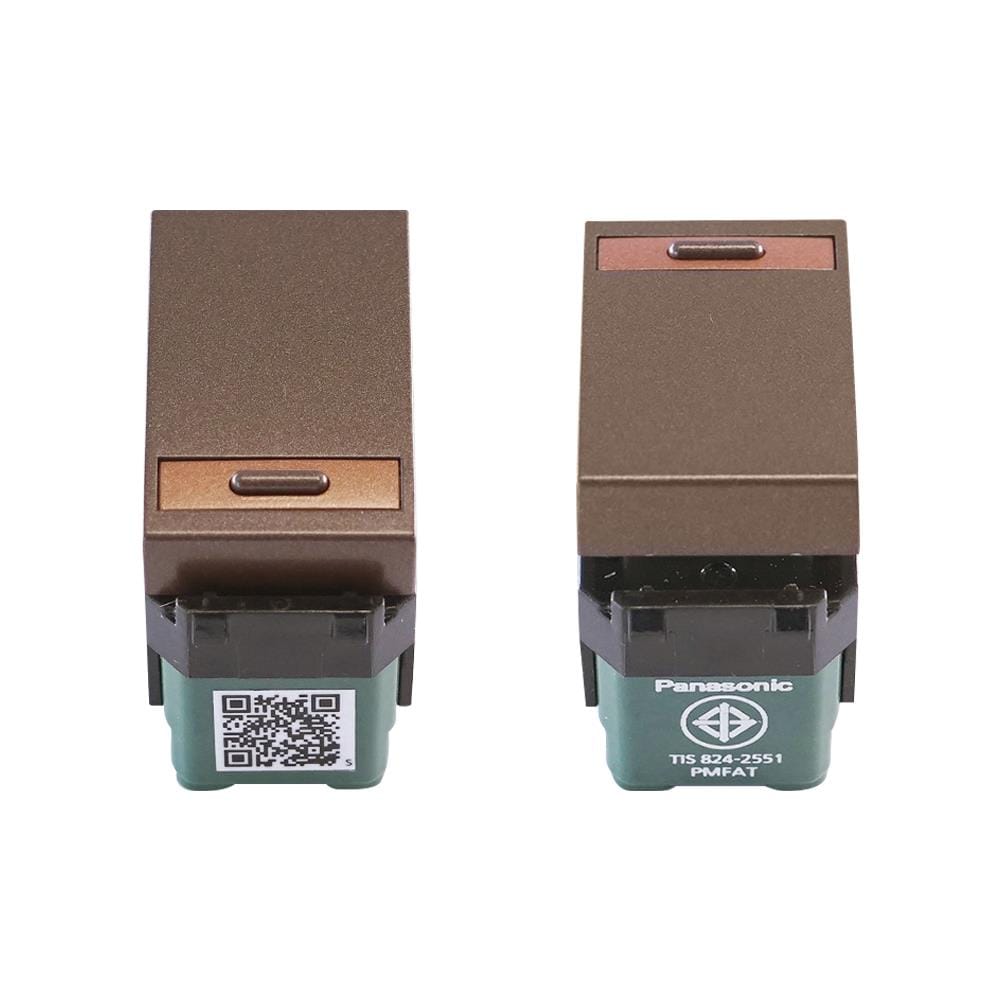สวิตช์ 1 ทาง PANASONIC WEG5531 MA ขนาด 1 ช่อง สีน้ำตาล