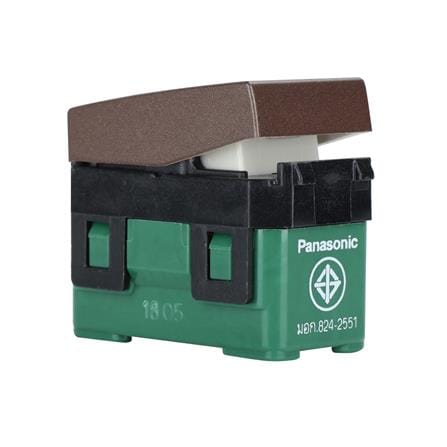 สวิตช์ 1 ทาง PANASONIC WEG5531 MA ขนาด 1 ช่อง สีน้ำตาล_1