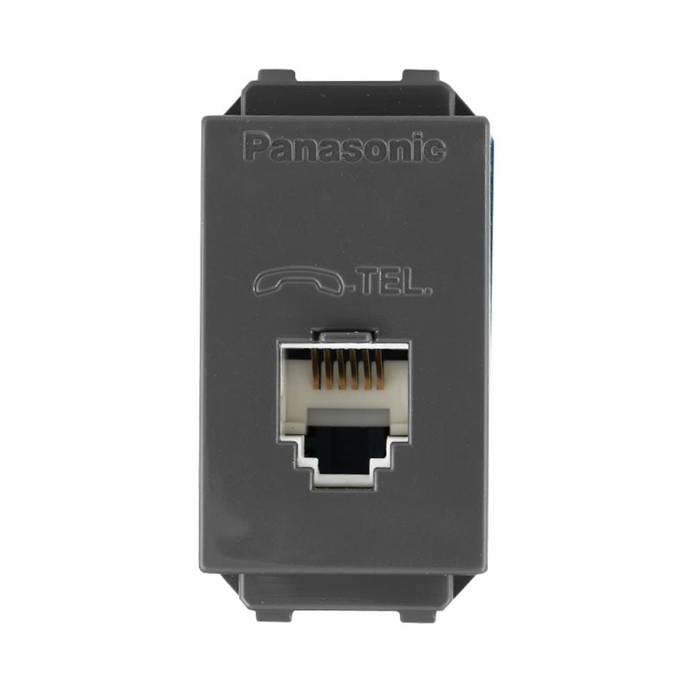 เต้ารับโทรศัพท์ PANASONIC 6P/4C WEG2166 H สีเทา