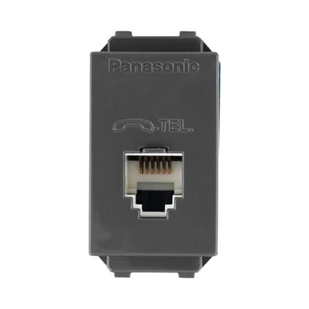 เต้ารับโทรศัพท์ PANASONIC 6P/4C WEG2166 H สีเทา