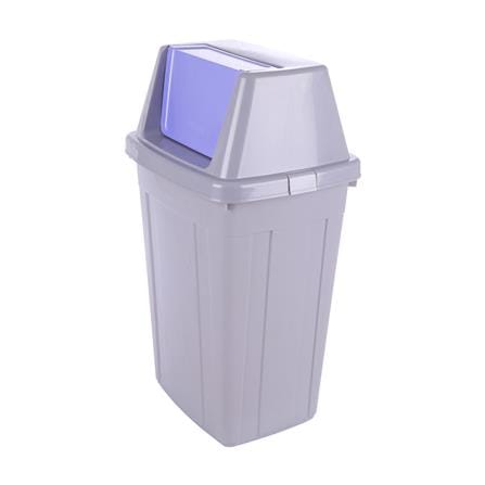 ถังขยะเหลี่ยม ฝาสวิง KEYWAY 105L สีน้ำเงิน/ม่วง_0