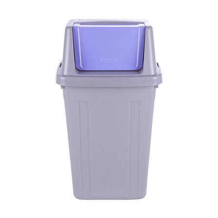 ถังขยะเหลี่ยม ฝาสวิง KEYWAY 105L สีน้ำเงิน/ม่วง_1
