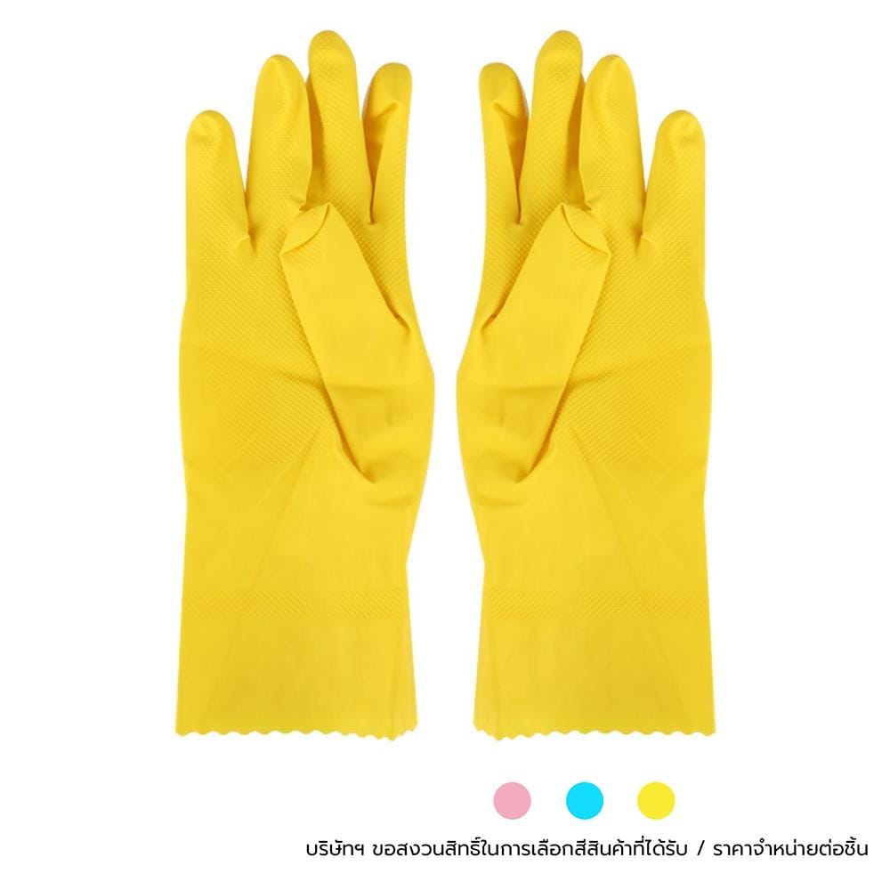 ถุงมือยาง POLY-BRITE COMFORT SIZE L คละสี