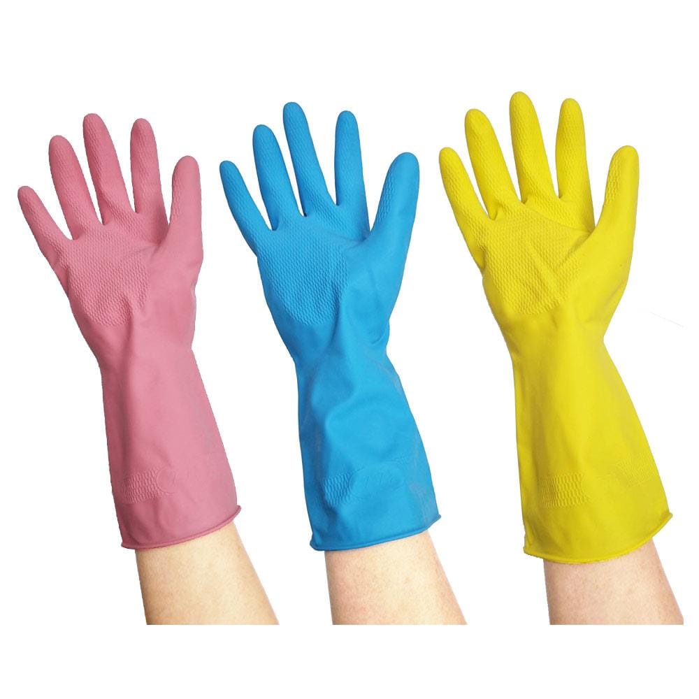 ถุงมือยาง POLY-BRITE COMFORT SIZE L คละสี