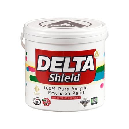 สีน้ำทาภายนอก DELTA SHIELD #199 สีขาว กึ่งเงา 1 แกลลอน_0