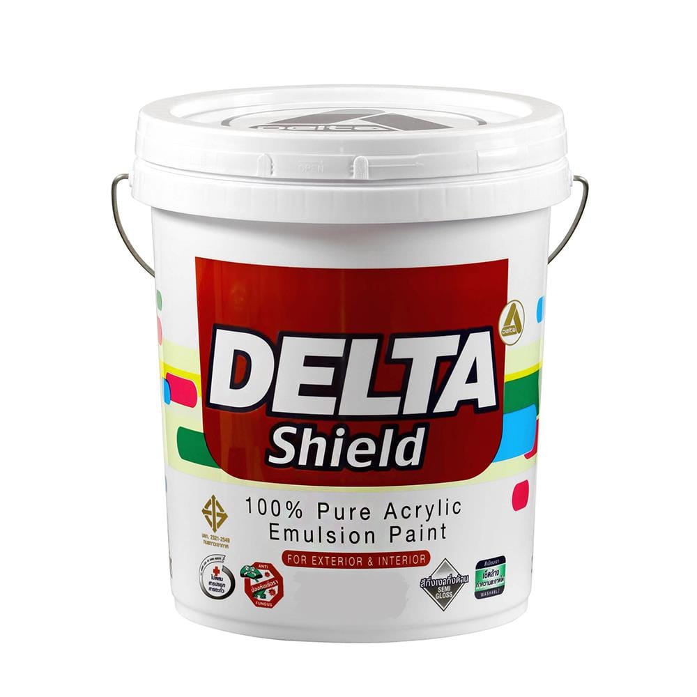 สีน้ำทาภายนอก DELTASHIELD 199 กึ่งเงา 5 แกลลอน