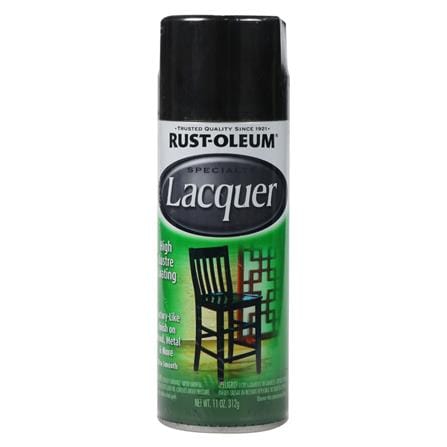 LACQUER SPRAY PAINT RUST-OLEUM BLACK 11OZ