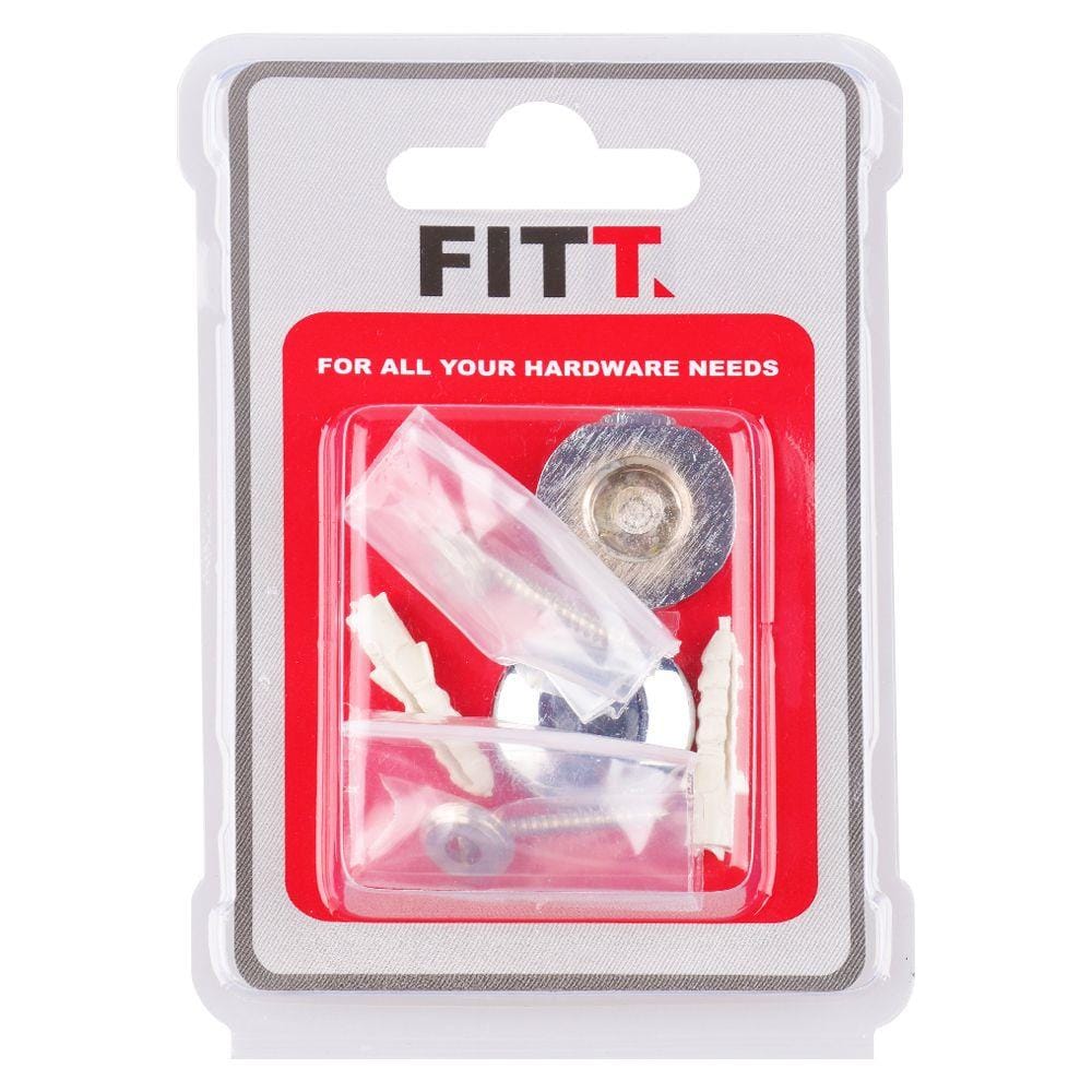 ตัวยึดกระจก FITT MZ-25 สีโครม แพ็ก 2 ชุด