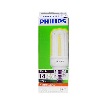 หลอดประหยัดไฟ PHILIPS GENIE 14W สีเหลืองขาว_1