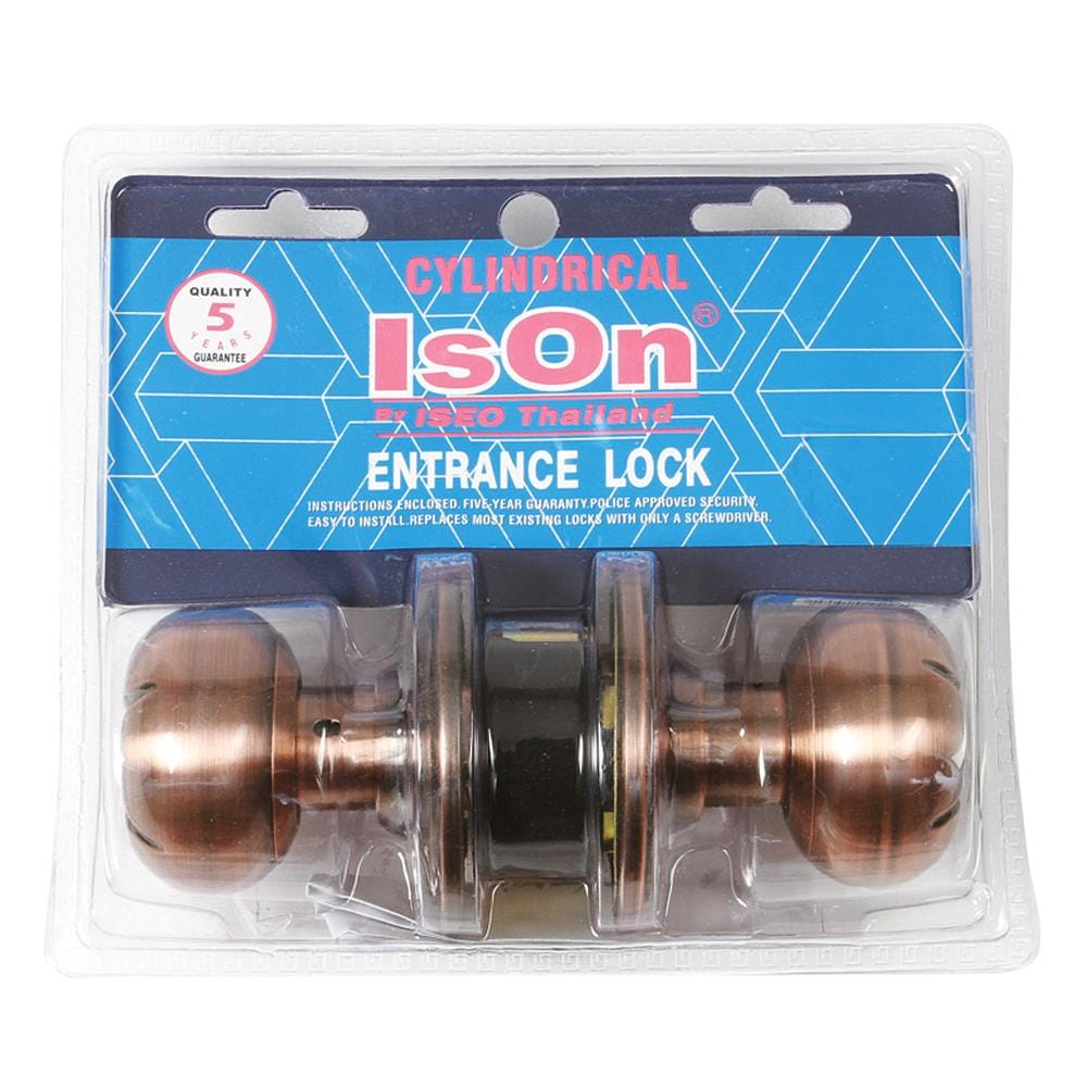 ลูกบิดประตู หัวจัน ISON 8927 AC สีทองแดงรมดำ