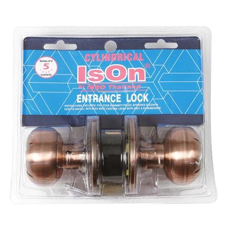 ลูกบิดประตู หัวจัน ISON 8927 AC สีทองแดงรมดำ_0