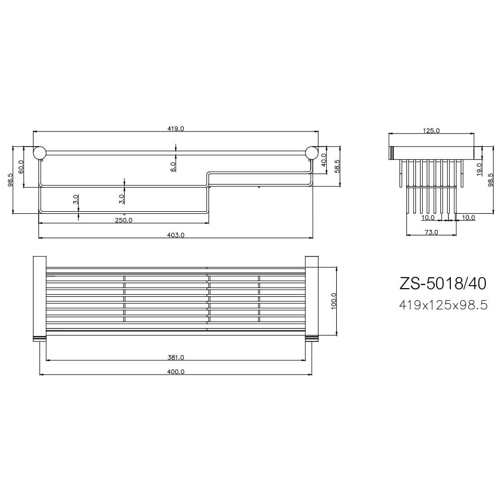 ตะแกรงวางของ WS ZS5018-40 สเตนเลส