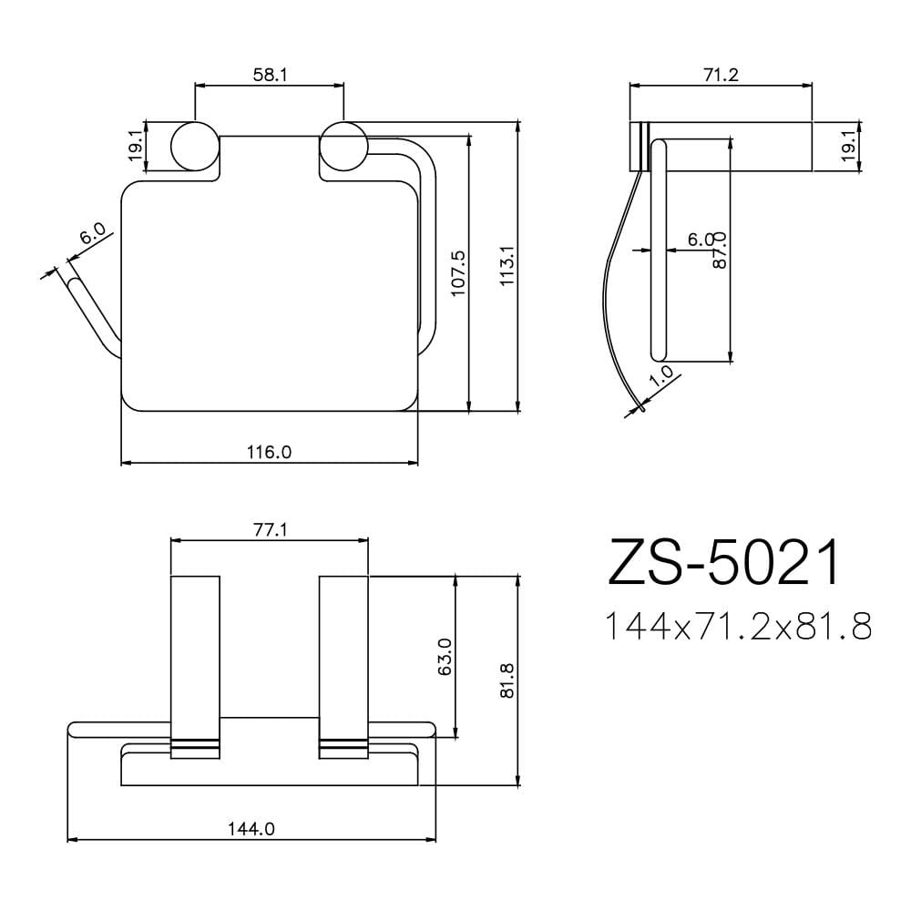 ที่ใส่กระดาษชำระ WS ZS-5021 สีสเตนเลส