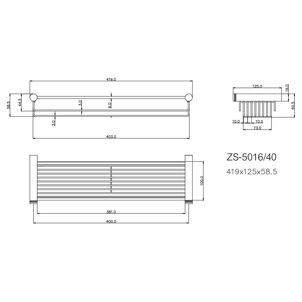 ตะแกรงวางของ WS ZS-5016-40 สเตนเลส