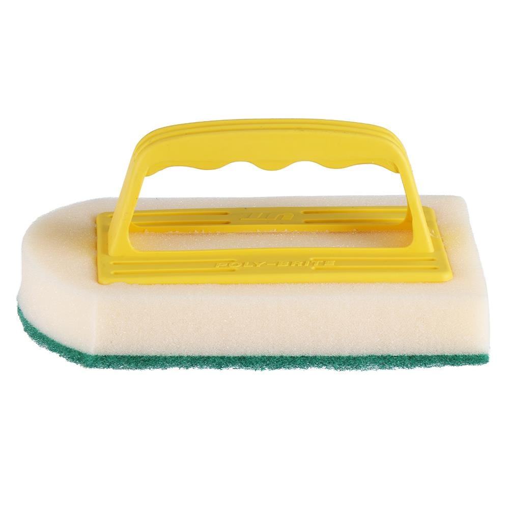 แปรงฟองน้ำพร้อมใยขัดพื้นและผนัง POLY-BRITE สีเหลือง
