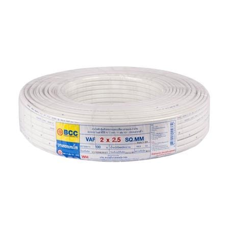 สายไฟ VAF BCC 2x2.5 ตร.มม. 100 ม. สีขาว_0