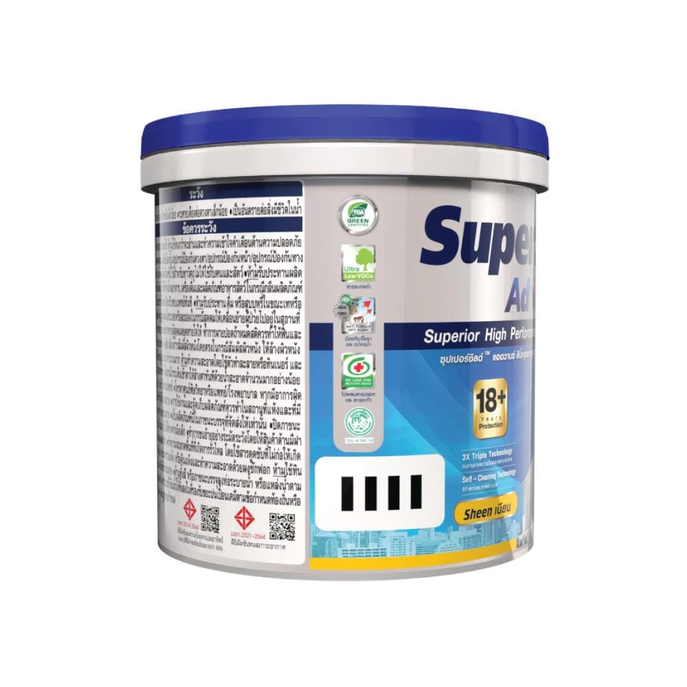 สีน้ำทาภายนอก ชนิดเนียน TOA SUPERSHIELD ADVANCE BASE B 1/4 แกลลอน
