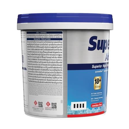 สีน้ำทาภายนอก ชนิดกึ่งเงา TOA SUPERSHIELD ADVANCE BASE A สีขาว 9 ลิตร_2