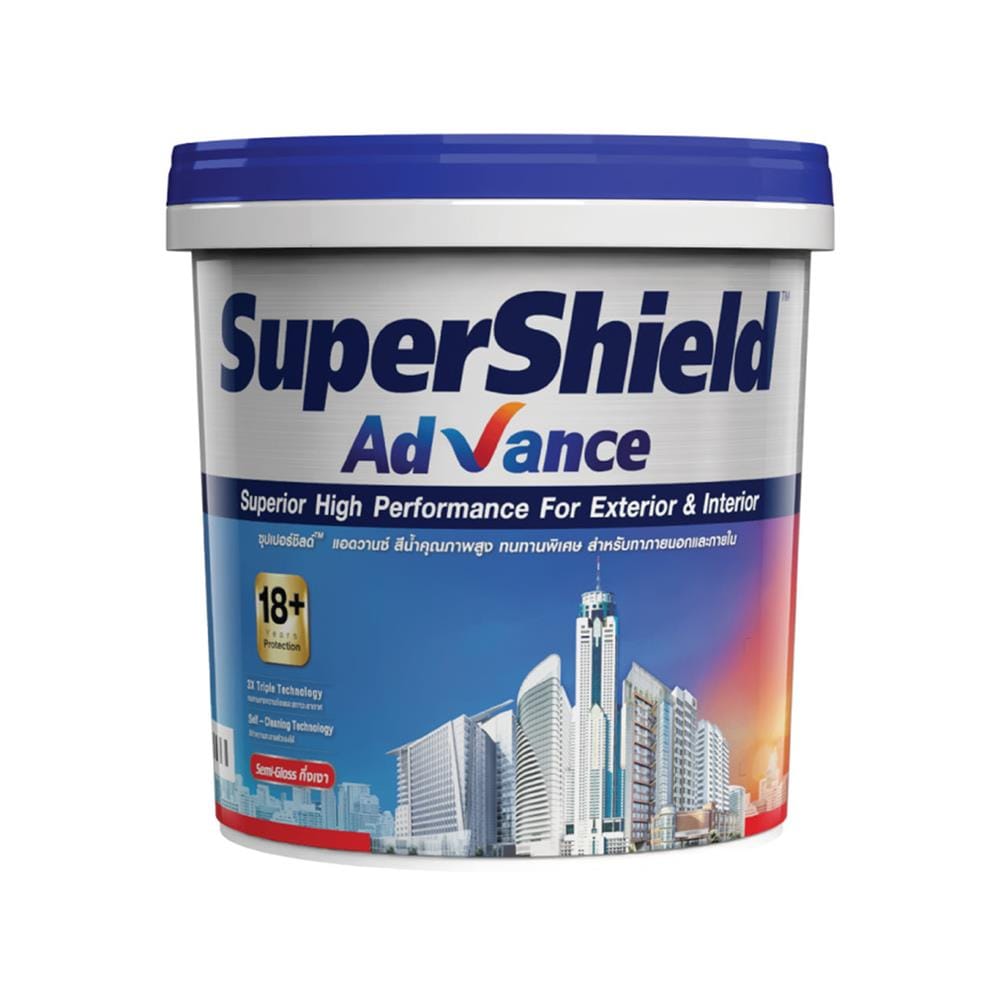 สีน้ำทาภายนอก ชนิดกึ่งเงา TOA SUPERSHIELD ADVANCE BASE C 9 ลิตร