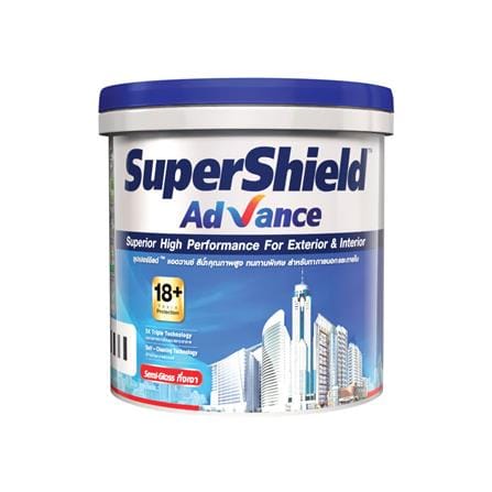 สีน้ำทาภายนอก ชนิดกึ่งเงา TOA SUPERSHIELD ADVANCE BASE D 1/4 แกลลอน