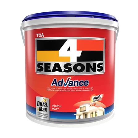 สีน้ำทาภายนอก TOA 4 SEASONS ADVANCE BASE D ด้าน 1/4 แกลลอน