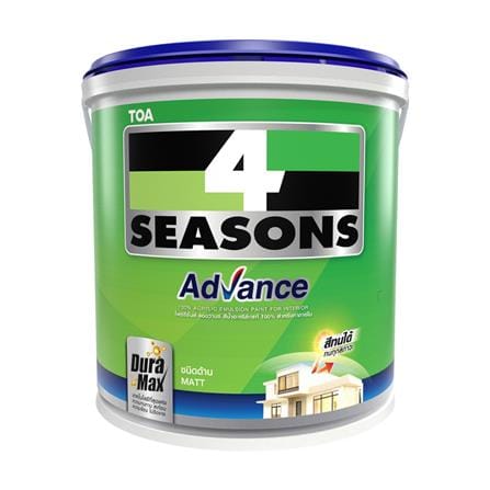 สีน้ำทาภายใน ชนิดด้าน TOA 4 SEASONS ADVANCE BASE C สีขาว 1 แกลลอน
