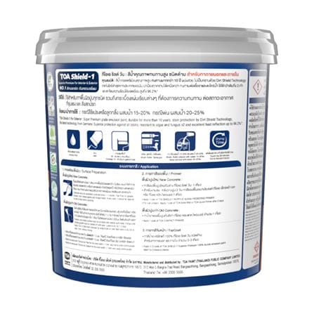 สีน้ำทาภายนอก ชนิดด้าน TOA SHIELD-1 BASE D 2.5 แกลลอน_1