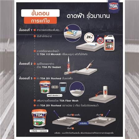 อะคริลิกกันซึม TOA 201 ROOFSEAL PU HYBRID 4 กก. สีเทา_1