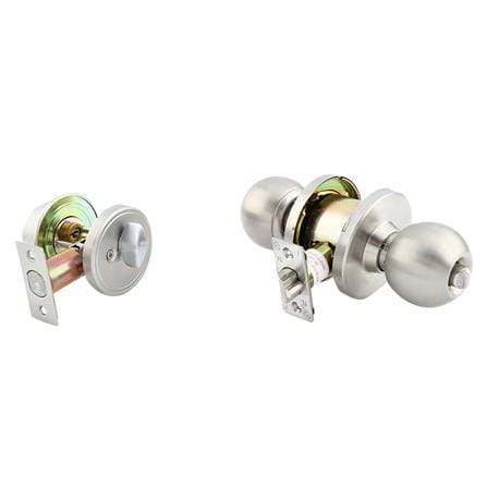 ชุดลูกบิดประตู หัวกลม (พร้อม DEADBOLT) MUL-T-LOCK DTSS-8309(S) สีสเตนเลส