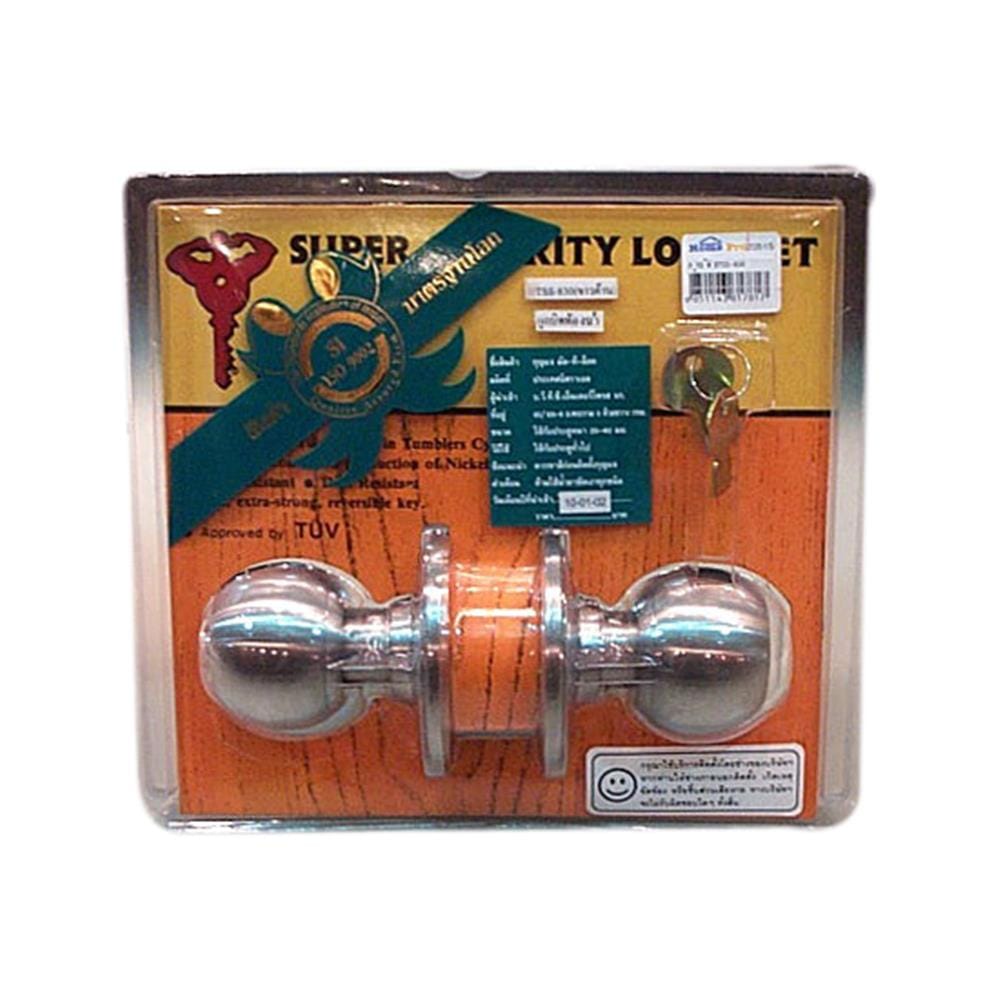 ลูกบิดประตูห้องน้ำ หัวกลม MUL-T-LOCK DTSS-830 BK สีสเตนเลส